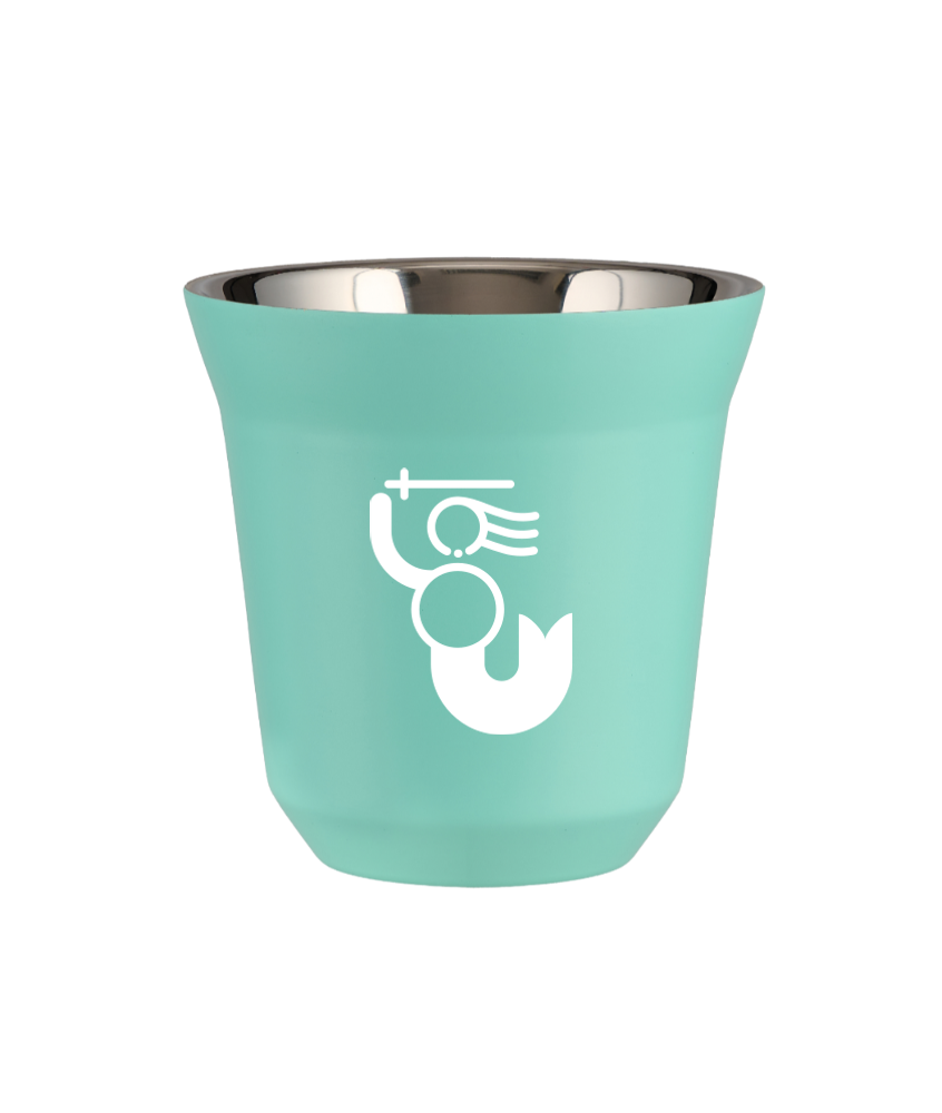 Tasse 80 ml TURQUOISE "WARSZAWSKA SYRENKA (blanc)" Tasse 80 ml TURQUOISE "WARSZAWSKA SYRENKA (blanc)"