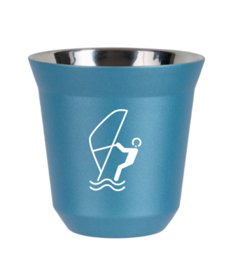 Tasse 150 ml BLEU CLAIR MÉTALLIQUE "Sports nautiques (blanc)" Tasse 150 ml BLEU CLAIR MÉTALLIQUE "Sports nautiques (blanc)"