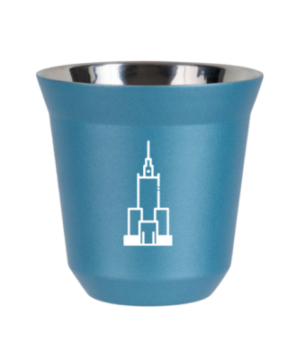 Tasse 150 ml BLEU CLAIR MÉTALLIQUE "Pałac kultury i nauki (blanc)" Tasse 150 ml BLEU CLAIR MÉTALLIQUE "Pałac kultury i nauki (blanc)"
