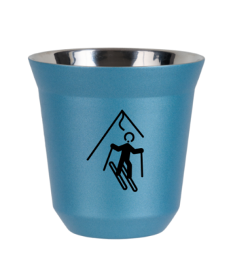 Tasse 150 ml BLEU CLAIR MÉTALLIQUE "Ski" Tasse 150 ml BLEU CLAIR MÉTALLIQUE "Ski"