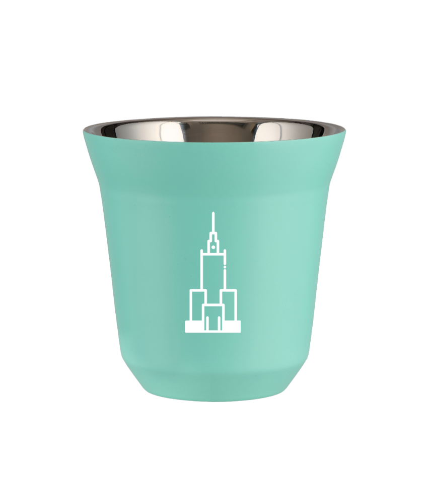 Tasse 80 ml TURQUOISE "Pałac kultury i nauki (blanc)"