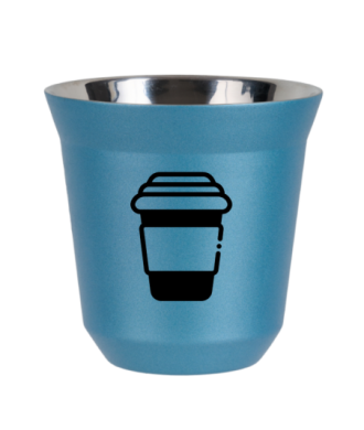 Tasse 150 ml BLEU CLAIR MÉTALLIQUE "Tasse (noir)" Tasse 150 ml BLEU CLAIR MÉTALLIQUE "Tasse (noir)"