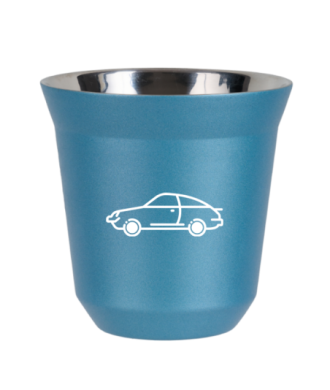 Tasse 150 ml BLEU CLAIR MÉTALLIQUE "Voiture (blanc)" Tasse 150 ml BLEU CLAIR MÉTALLIQUE "Voiture (blanc)"