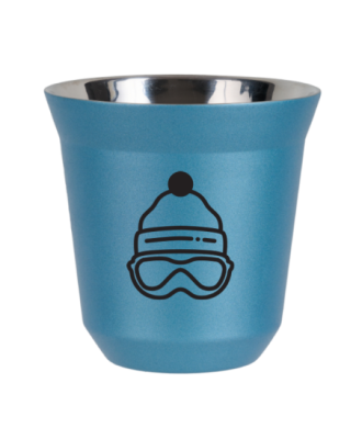 Tasse 150 ml BLEU CLAIR MÉTALLIQUE "Casquette (noir)" Tasse 150 ml BLEU CLAIR MÉTALLIQUE "Casquette (noir)"
