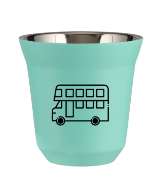 Tasse 80 ml TURQUOISE "Bus (noir)" Tasse 80 ml TURQUOISE "Bus (noir)"