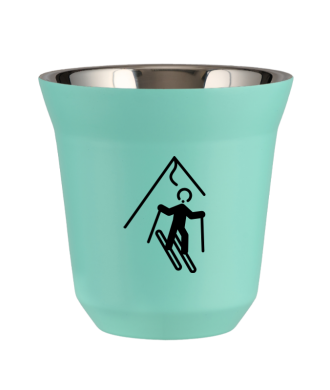 Tasse 80 ml TURQUOISE "Ski" Tasse 80 ml TURQUOISE "Ski"