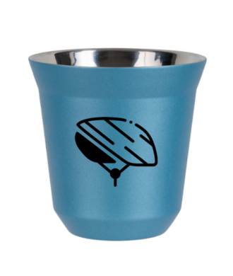 Tasse 150 ml BLEU CLAIR MÉTALLIQUE "Casque (noir)" Tasse 150 ml BLEU CLAIR MÉTALLIQUE "Casque (noir)"