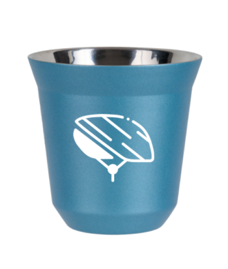 Tasse 150 ml BLEU CLAIR MÉTALLIQUE "Casque (blanc)" Tasse 150 ml BLEU CLAIR MÉTALLIQUE "Casque (blanc)"