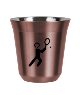 Tasse 150 ml OR ROSE "Tennis 1 (noir)" Tasse 150 ml OR ROSE "Tennis 1 (noir)"