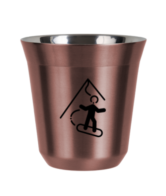 Tasse 150 ml OR ROSE "Snowboard" Tasse 150 ml OR ROSE "Snowboard"