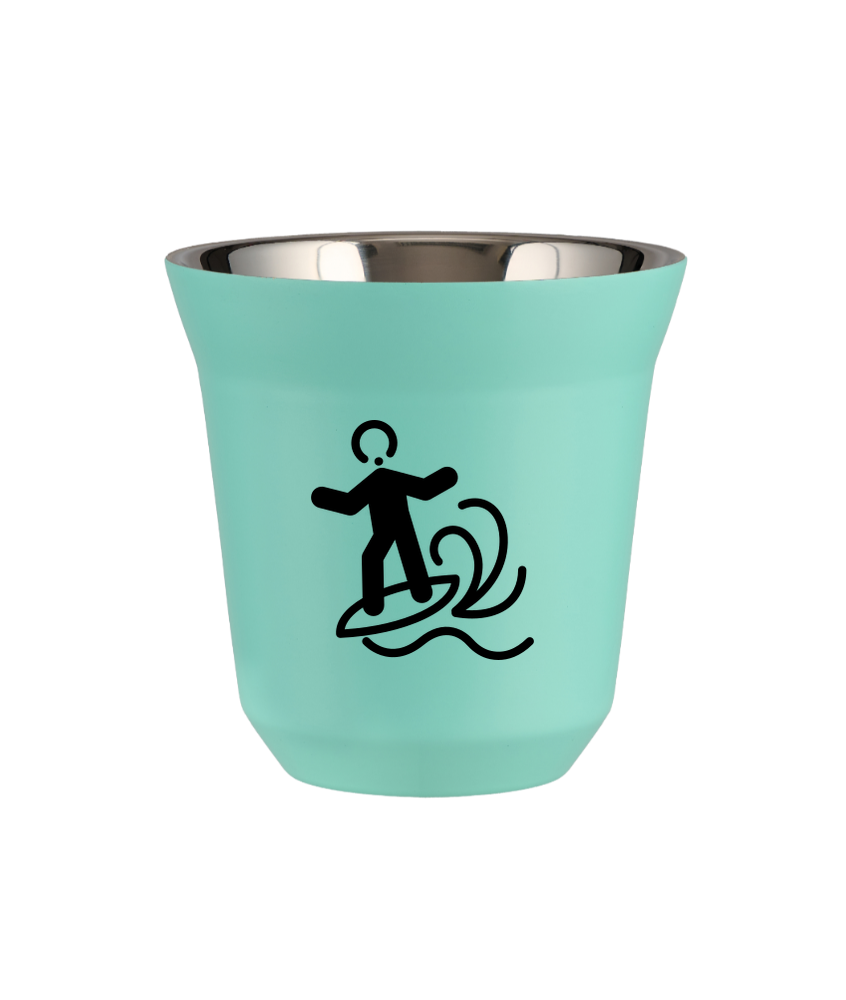 Tasse 80 ml TURQUOISE "Planche à voile"