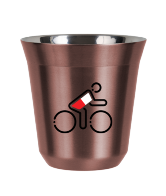 Tasse 150 ml OR ROSE "Cycliste aux couleurs polonaises" Tasse 150 ml OR ROSE "Cycliste aux couleurs polonaises"