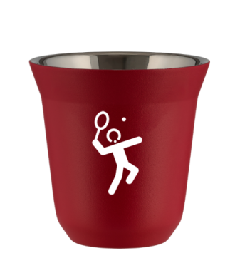 Tasse 150 ml ROUGE "Tennis 2 (blanc)" Tasse 150 ml ROUGE "Tennis 2 (blanc)"