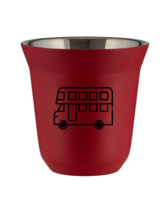 Tasse 150 ml ROUGE "Bus (noir)" Tasse 150 ml ROUGE "Bus (noir)"
