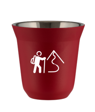 Tasse 150 ml ROUGE "Escalade 2 (blanc)" Tasse 150 ml ROUGE "Escalade 2 (blanc)"