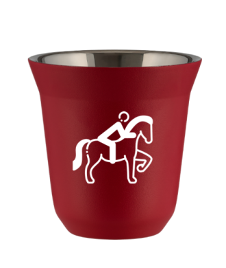 Tasse 150 ml ROUGE "Équitation 2 (blanc)" Tasse 150 ml ROUGE "Équitation 2 (blanc)"