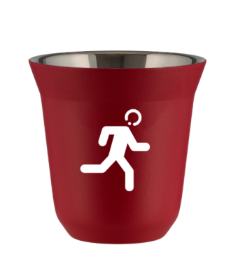 Tasse 150 ml ROUGE "Coureur (blanc)" Tasse 150 ml ROUGE "Coureur (blanc)"