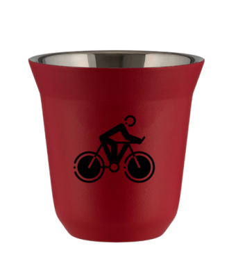 Tasse 150 ml ROUGE "Cyclisme 2 (noir)" Tasse 150 ml ROUGE "Cyclisme 2 (noir)"