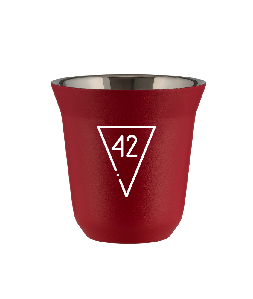 Tasse 150 ml ROUGE "42 (blanc)" Tasse 150 ml ROUGE "42 (blanc)"