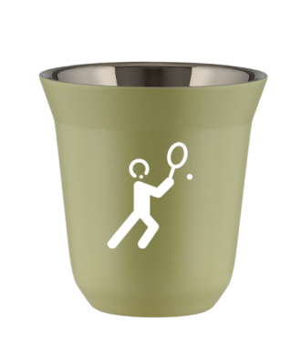 Tasse 150 ml PISTACHE "Tennis 1 (blanc)" Tasse 150 ml PISTACHE "Tennis 1 (blanc)"