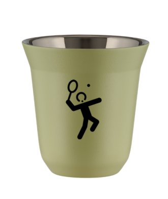 Tasse 150 ml PISTACHE "Tennis 2 (noir)" Tasse 150 ml PISTACHE "Tennis 2 (noir)"