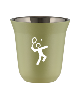 Tasse 150 ml PISTACHE "Tennis 2 (blanc)" Tasse 150 ml PISTACHE "Tennis 2 (blanc)"