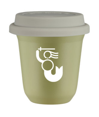Tasse 150 ml PISTACHE "WARSZAWSKA SYRENKA (blanc)", avec couvercle blanc Tasse 150 ml PISTACHE "WARSZAWSKA SYRENKA (blanc)", avec couvercle blanc