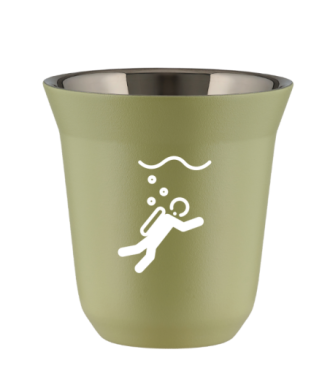 Tasse 150 ml PISTACHE "Plongée (blanc)" Tasse 150 ml PISTACHE "Plongée (blanc)"