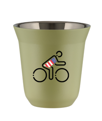 Tasse 150 ml PISTACHE "Cycliste aux couleurs britanniques (noir)" Tasse 150 ml PISTACHE "Cycliste aux couleurs britanniques (noir)"