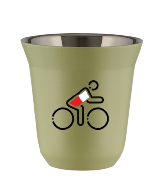 Tasse 150 ml PISTACHE "Cycliste aux couleurs polonaises (noir)" Tasse 150 ml PISTACHE "Cycliste aux couleurs polonaises (noir)"