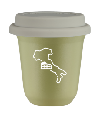 Tasse 150 ml PISTACHE "Italie (blanc)", avec couvercle blanc Tasse 150 ml PISTACHE "Italie (blanc)", avec couvercle blanc