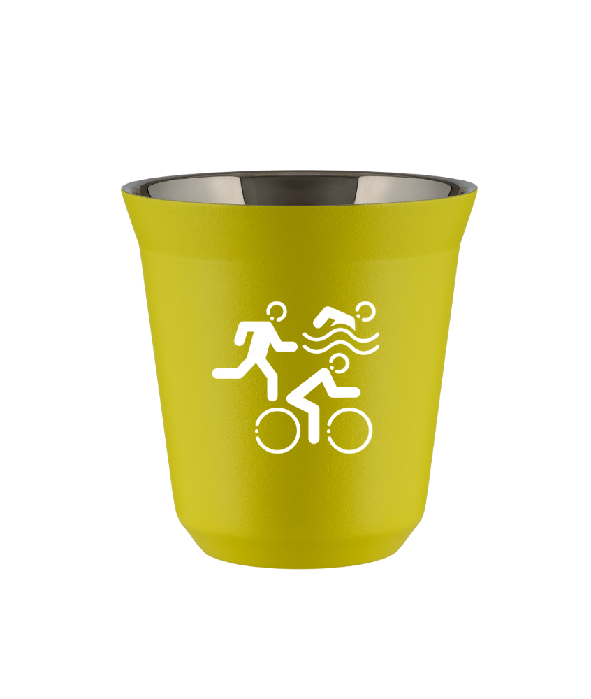 Tasse 150 ml JAUNE "Sports (blanc)" Tasse 150 ml JAUNE "Sports (blanc)"