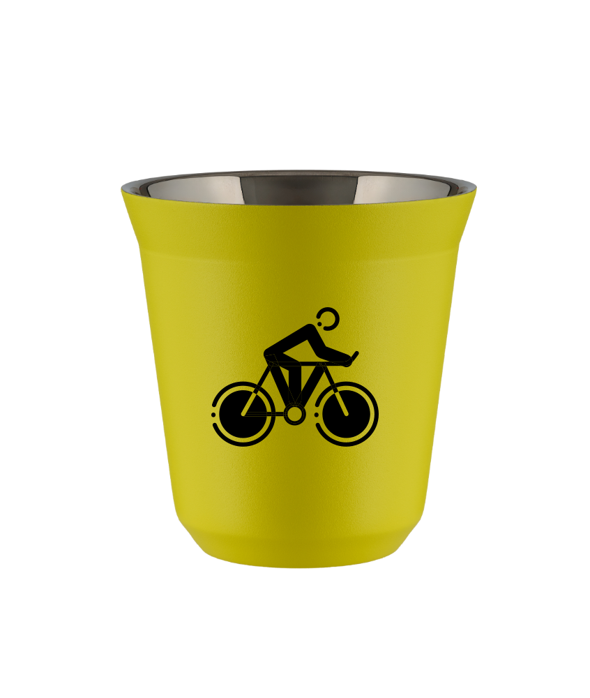 Tasse 150 ml JAUNE "Cyclisme 2" Tasse 150 ml JAUNE "Cyclisme 2"