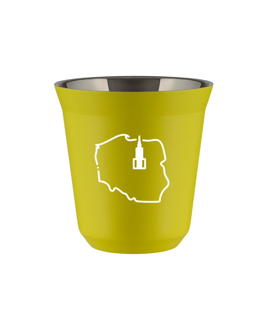 Tasse 150 ml JAUNE "Pologne (blanc)"