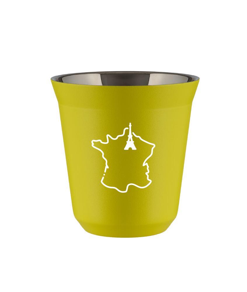 Tasse 150 ml JAUNE "France (blanc)" Tasse 150 ml JAUNE "France (blanc)"