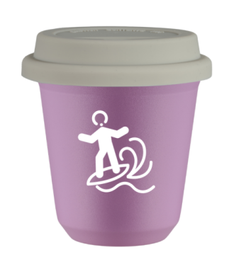 Tasse 150 ml LILAS "Planche à voile (blanc)", avec couvercle blanc Tasse 150 ml LILAS "Planche à voile (blanc)", avec couvercle blanc