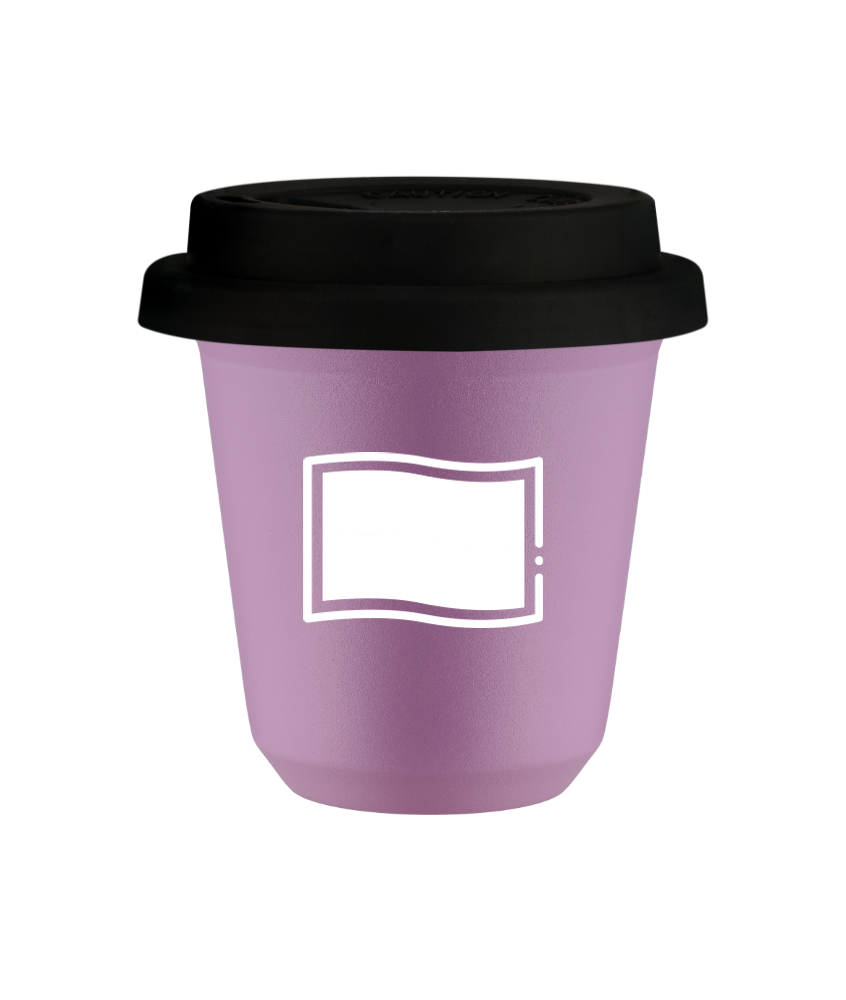 Tasse 150 ml LILAS "Drapeau polonais (blanc)", avec couvercle noir Tasse 150 ml LILAS "Drapeau polonais (blanc)", avec couvercle noir