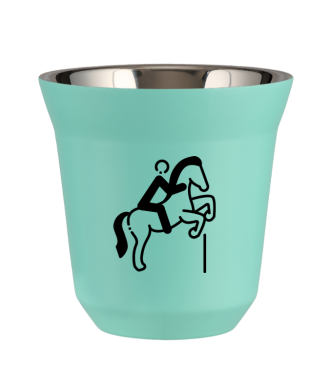 Tasse 80 ml TURQUOISE "Équitation 1" Tasse 80 ml TURQUOISE "Équitation 1"