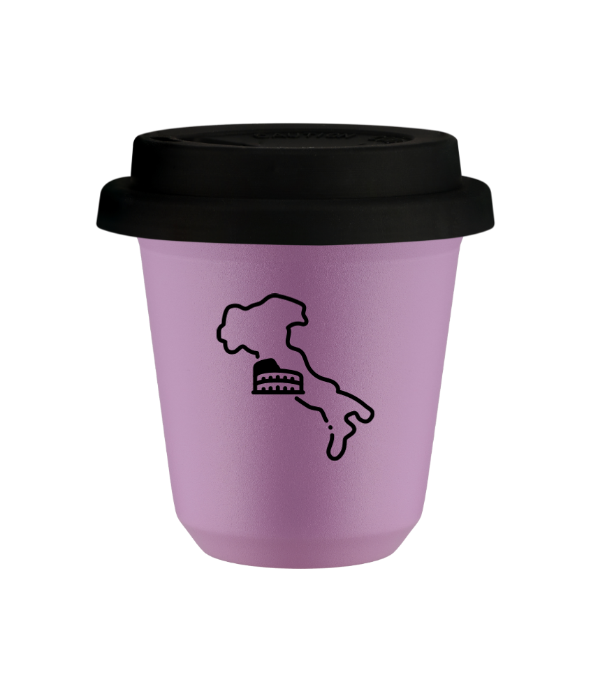 Tasse 150 ml LILAS "Italie", avec couvercle noir Tasse 150 ml LILAS "Italie", avec couvercle noir