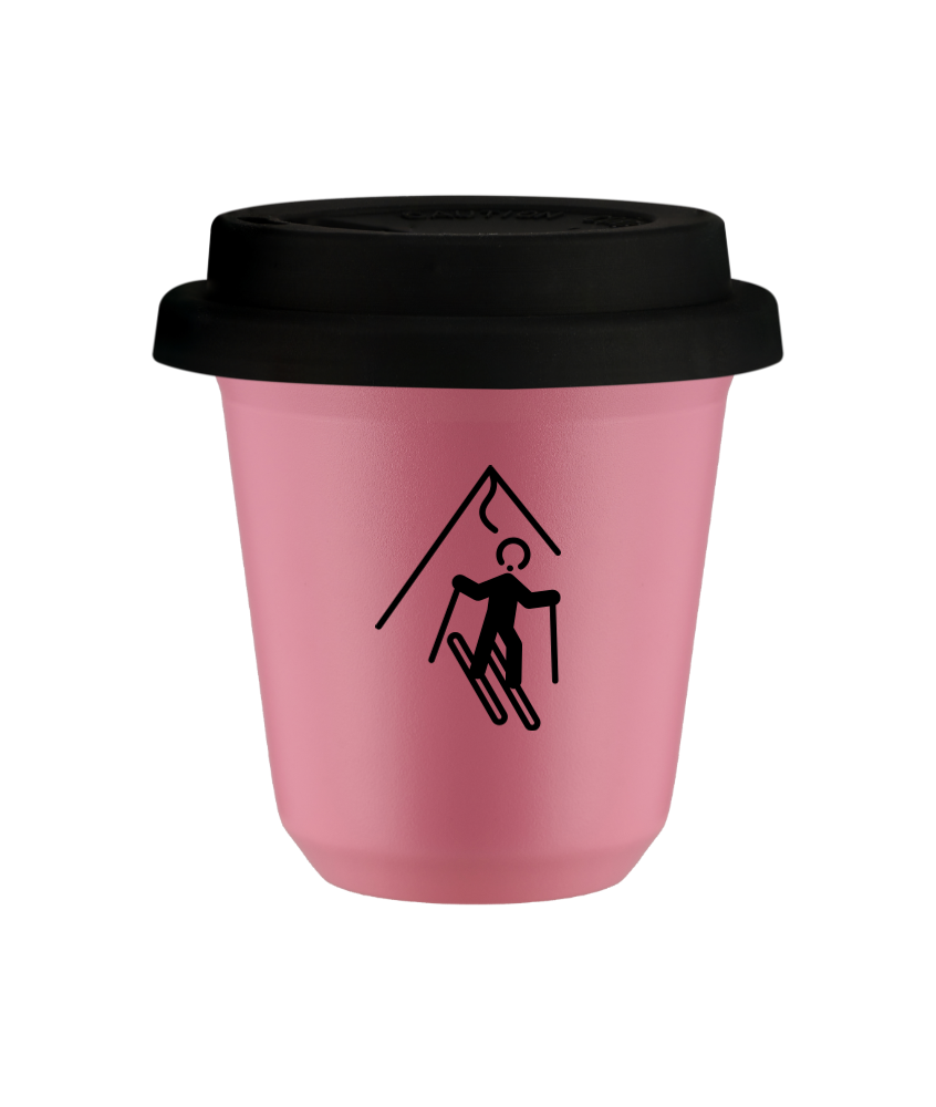 Tasse 150 ml ROSE "Ski (noir)", avec couvercle noir Tasse 150 ml ROSE "Ski (noir)", avec couvercle noir
