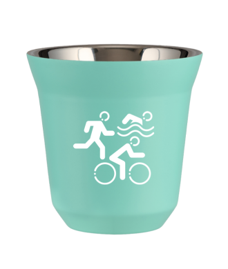 Tasse 80 ml TURQUOISE "Sports (blanc)" Tasse 80 ml TURQUOISE "Sports (blanc)"