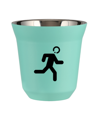 Tasse 80 ml TURQUOISE "Coureur" Tasse 80 ml TURQUOISE "Coureur"