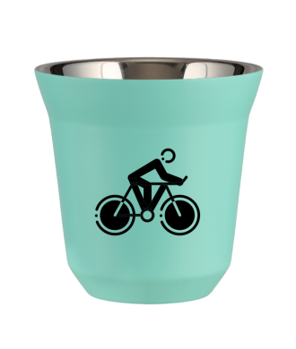 Tasse 80 ml TURQUOISE "Cyclisme 2" Tasse 80 ml TURQUOISE "Cyclisme 2"