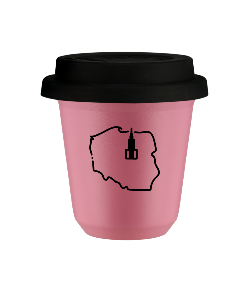 Tasse 150 ml ROSE "Pologne", avec couvercle noir