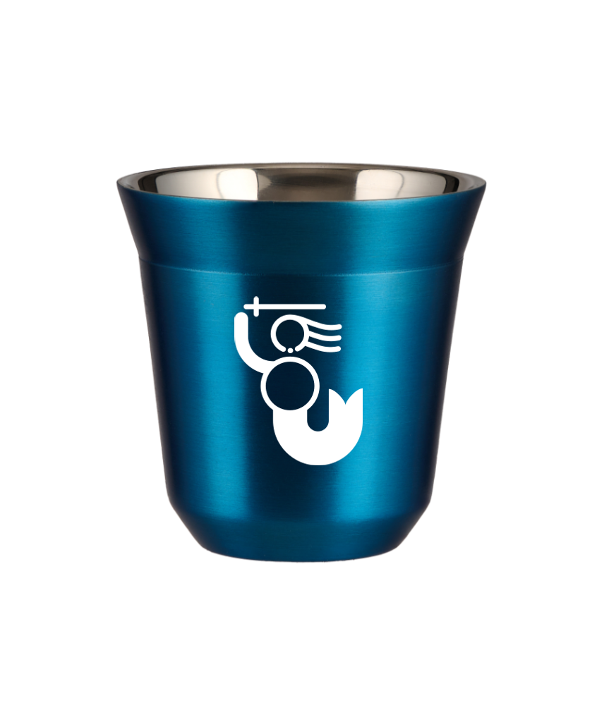Tasse 240 ml BLEU MÉTALLIQUE "WARSZAWSKA SYRENKA (blanc)"