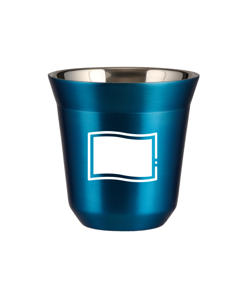 Tasse 240 ml BLEU MÉTALLIQUE "Drapeau polonais (blanc)" Tasse 240 ml BLEU MÉTALLIQUE "Drapeau polonais (blanc)"