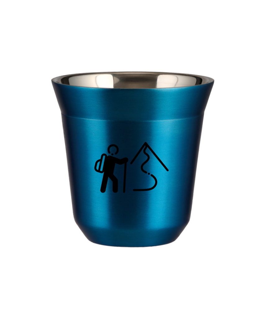 Tasse 240 ml BLEU MÉTALLIQUE "Escalade 2" Tasse 240 ml BLEU MÉTALLIQUE "Escalade 2"