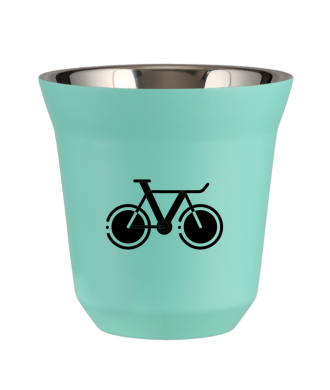 Tasse 80 ml TURQUOISE "Vélo 1" Tasse 80 ml TURQUOISE "Vélo 1"
