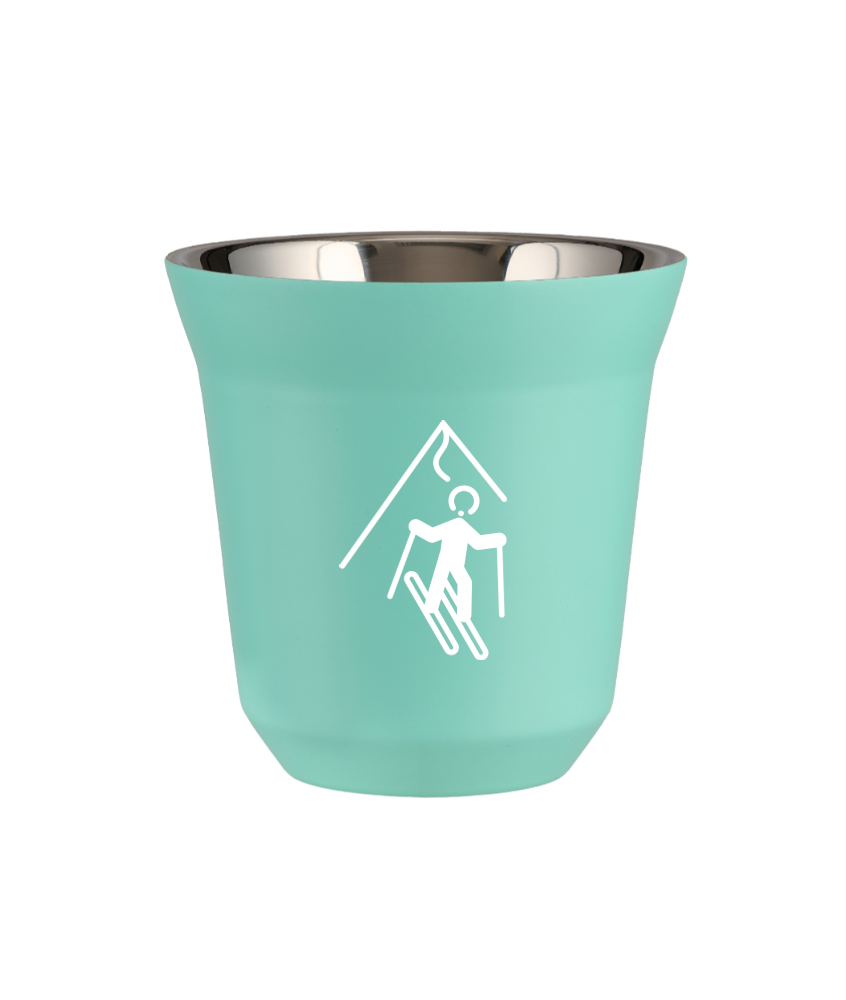 Tasse 240 ml TURQUOISE "Ski (blanc)"