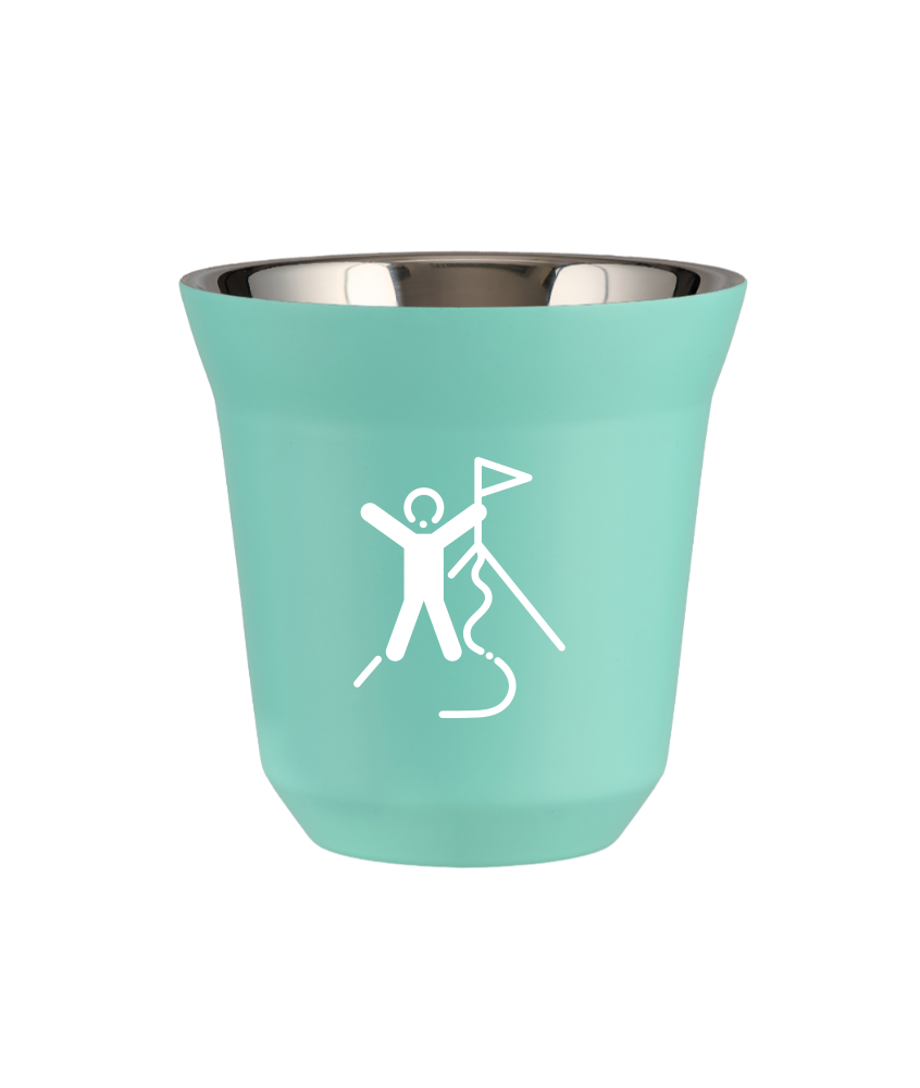 Tasse 240 ml TURQUOISE "Escalade 1 (blanc)" Tasse 240 ml TURQUOISE "Escalade 1 (blanc)"